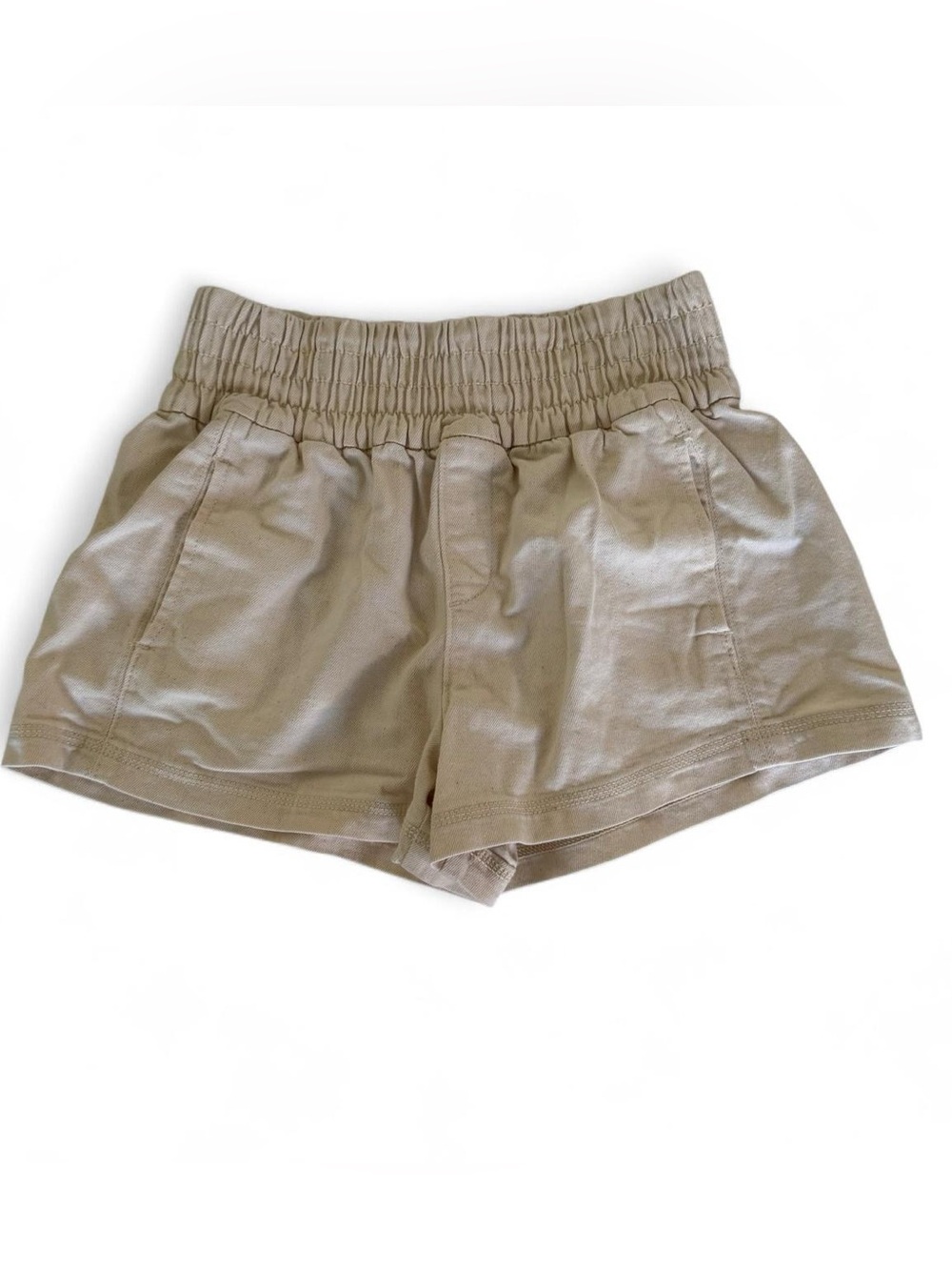 Aerie High Rise Beige Linen Blend Shorts Women’s Size XS Summer Casual